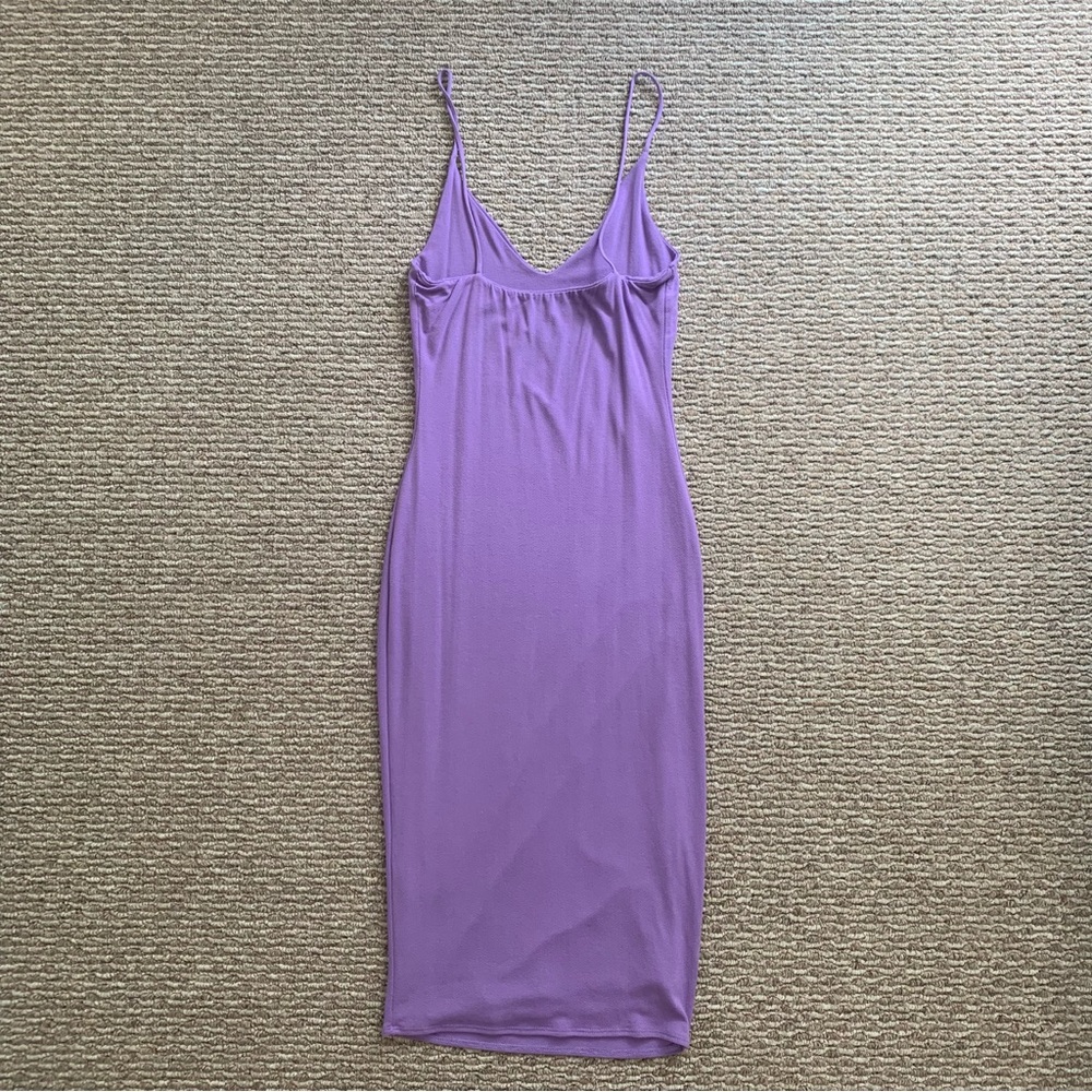 Elegant Purple Bodycon Spaghetti Strap Dress - Picture 2 of 2